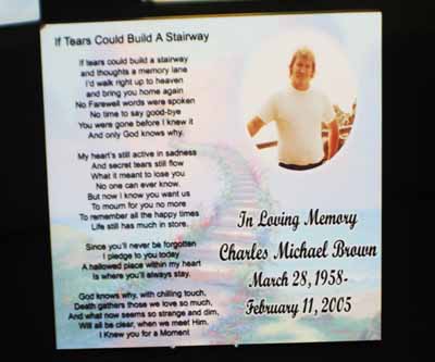 IN LOVING MEMORY PLAQUE made with sublimation printing